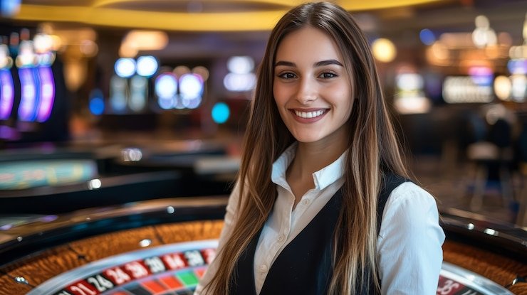 Antarmuka aplikasi dunia slot77 menampilkan menu utama dengan pilihan permainan Liga 1, live-dealer blackjack, dan slot Aviator